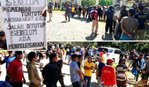 Tuntut Janji PT Pamorganda, Warga 6 Desa Gelar Aksi Tutup Jalan