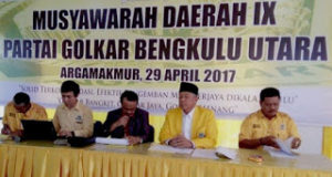 Terpilih Aklamasi, Buyung Satria Nahkodai DPD Golkar Bengkulu Utara Hingga 2022