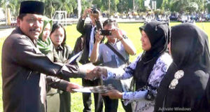 Peringatan Hardiknas dan Hari Buruh, Bupati Himbau Guru Jaga Moral