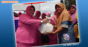 Jelang Ramadhan, Bhayangkari BU Bagikan Sembako