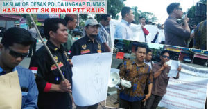 Desak Kepolisian Ungkap Tuntas Kasus OTT, WLOB Gelar Aksi di Mapolda Bengkulu