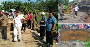 Bupati Kunjungi Jembatan Ambles, Tahun Depan Dianggarkan Jembatan Permanen