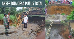 Jembatan Ambles, Akses Dua Desa Terputus Total