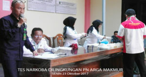 Hakim dan Pegawai PN Arga Makmur Tes Narkoba