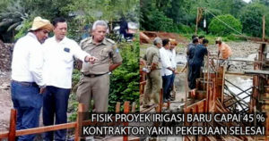 Dekati Akhir Masa Kontrak Proyek Irigasi Sengkuang, Dewan dan Camat Turun Ke Lokasi