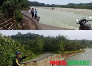 Erosi Sungai, Akses Jalan Padang Guci Hilir Menuju Tanjung Kemuning Kian Parah