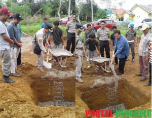 Pembangunan Gedung Serba Guna Desa Sumber Sari, Bupati Letakkan Batu Pertama