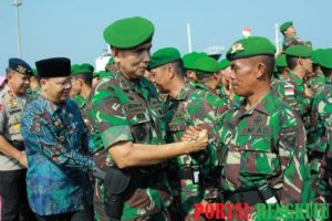 Pangdam II Sriwijaya Sambut Kepulangan Satgas Pengamanan Perbatasan