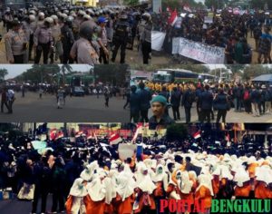 Aksi Demo Ribuan Mahasiswa Bengkulu Diwarnai Kericuhan, Berikut 7 Item Tuntutannya