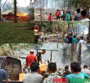 Rumah Warga Desa Teras Terunjam Ludes Diamuk Si Jago Merah