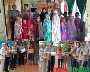 Berbagi dan Peduli, Polres Mukomuko Salurkan Bantuan Sosial