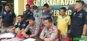 Satres Narkoba Polres Lebong Ringkus 3 Tersangka Pemakai Ganja