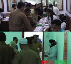 Antisipasi Penyalahgunaan Narkoba, Ratusan ASN Pemkab Mukomuko Tiba-Tiba Dites Urine