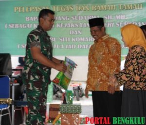 Pelepasan Kajari Lebong, Dandim 0409 RL Ucapkan Selamat dan Berikan Cinderamata