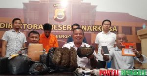 Polda Bengkulu Amankan 2 Tersangka dan BB 40 Kg Narkoba