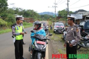Tekan Kecelakaan dan Kesadaran Berkendaraan, Satlantas Polres Lebong Giatkan Penertiban