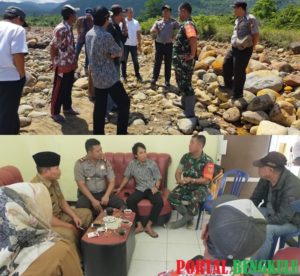 Tanggapi Keluhan Warga Terkait Tanggul Jebol, Polsek Lebong Tengah Fasilitasi Rakor