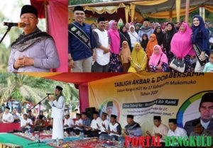 HUT Kabupaten Mukomuko Ke-17, Masyarakat Kecamatan Air Rami Gelar Tabligh Akbar dan Doa Bersama
