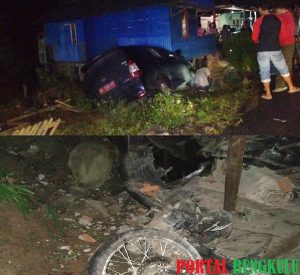 Hilang Kendali, Mobil Dinas Pejabat Dinas Kesehatan Lebong Seruduk Pengendara Motor