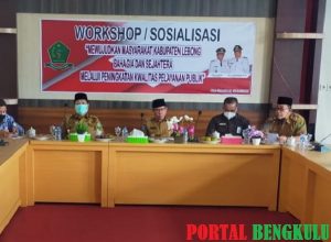 Bupati Lebong Kopli Ansori Buka Workshop/Sosialisasi Peningkatan Pelayanan Publik