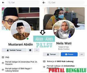 Waspada.!! Akun Palsu Mengatasnamakan Sekda Lebong Mustarani Abidin