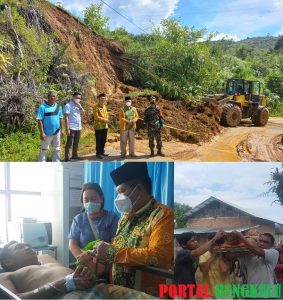 Wabup Fahrurrozi Tinjau Lokasi Longsor dan Kunjungi Korban Tertimbun Tanah Galian Tambang