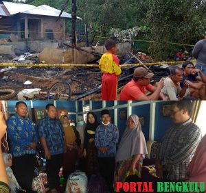 Tanggap Panik, Dinas PMDSos Lebong Beri Bantuan Korban Kebakaran