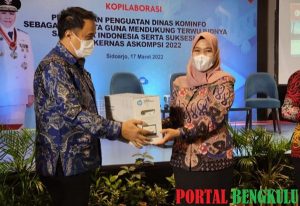 Diskominfotik Provinsi Bengkulu Raih Predikat Best Question Pada Rakor SDI 2022