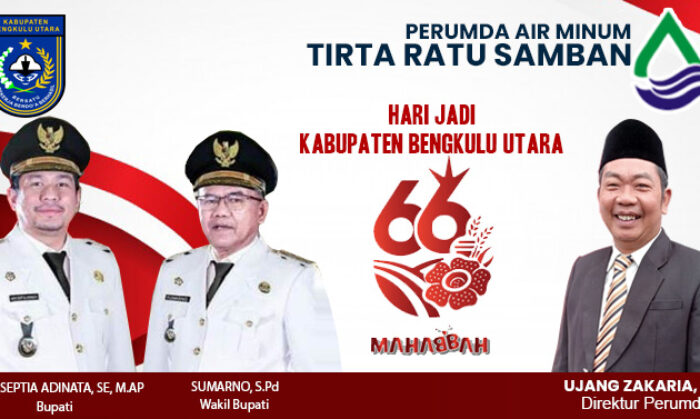 Jajaran Perumda Air Minum Tirta Ratu Samban Ucapkan Selamat Hari Jadi Kabupaten Bengkulu Utara ke-66